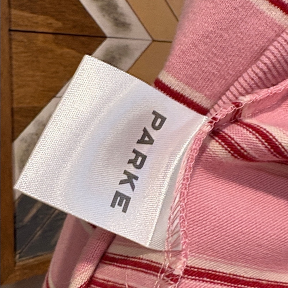 PARKE Valentine’s Day Striped Mockneck in Blush Pink size L/XL NEW - Picture 9 of 11